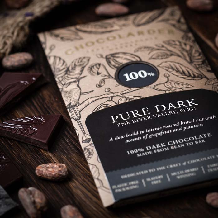  Pure Dark Chocolate Bar - Green Tulip