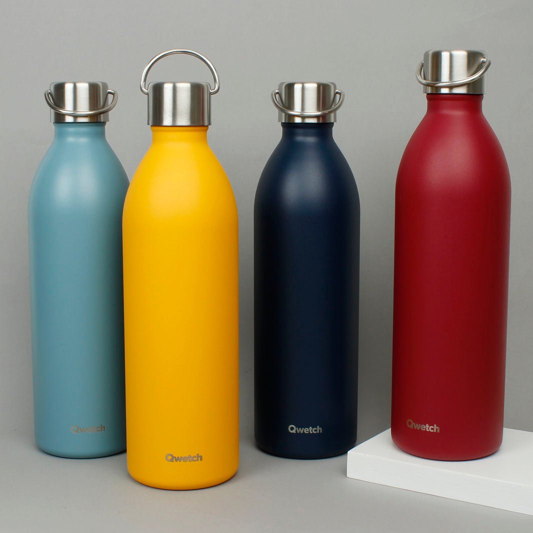 1L 'Active' Insulated Stainless Steel Bottle - Block Colours - Green Tulip