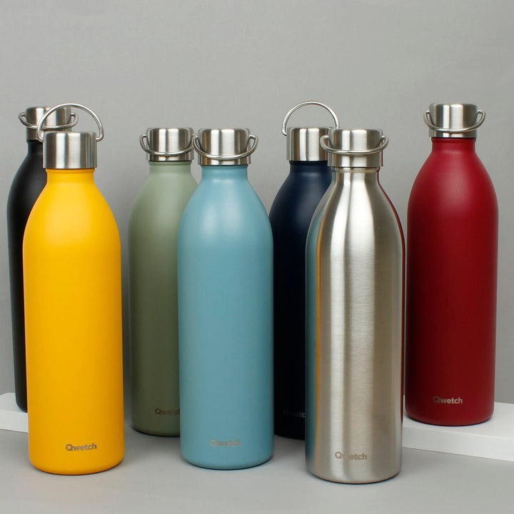 1L 'Active' Insulated Stainless Steel Bottle - Block Colours - Green Tulip