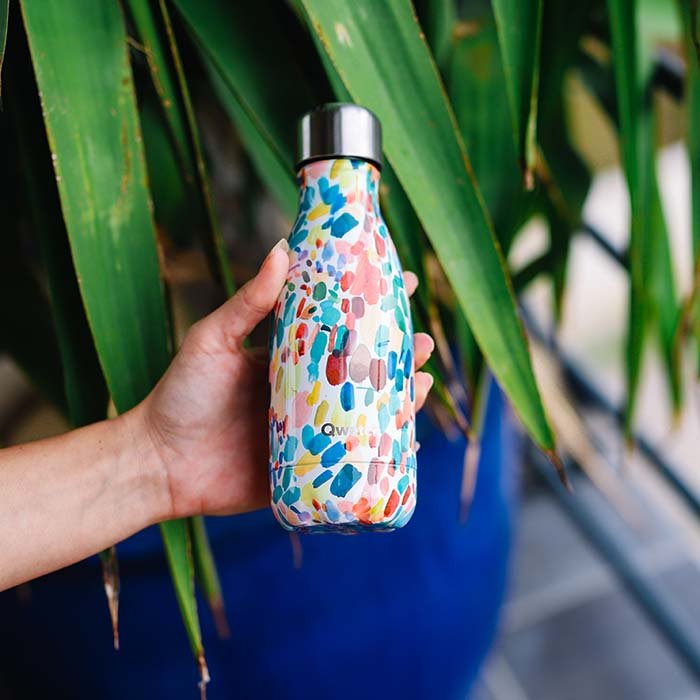 260ml Insulated Stainless Steel Bottle - Green Tulip