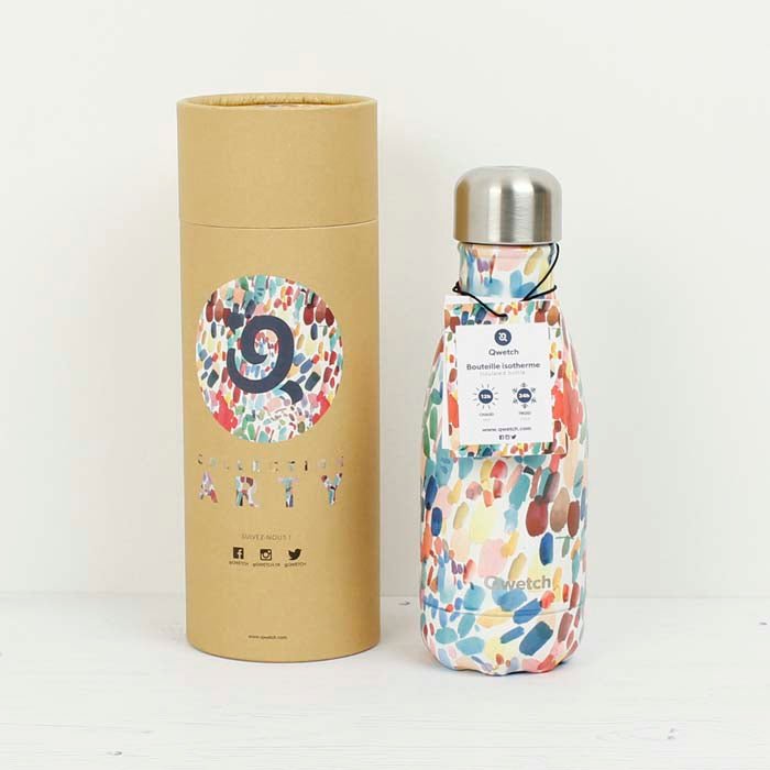 260ml Insulated Stainless Steel Bottle - Green Tulip