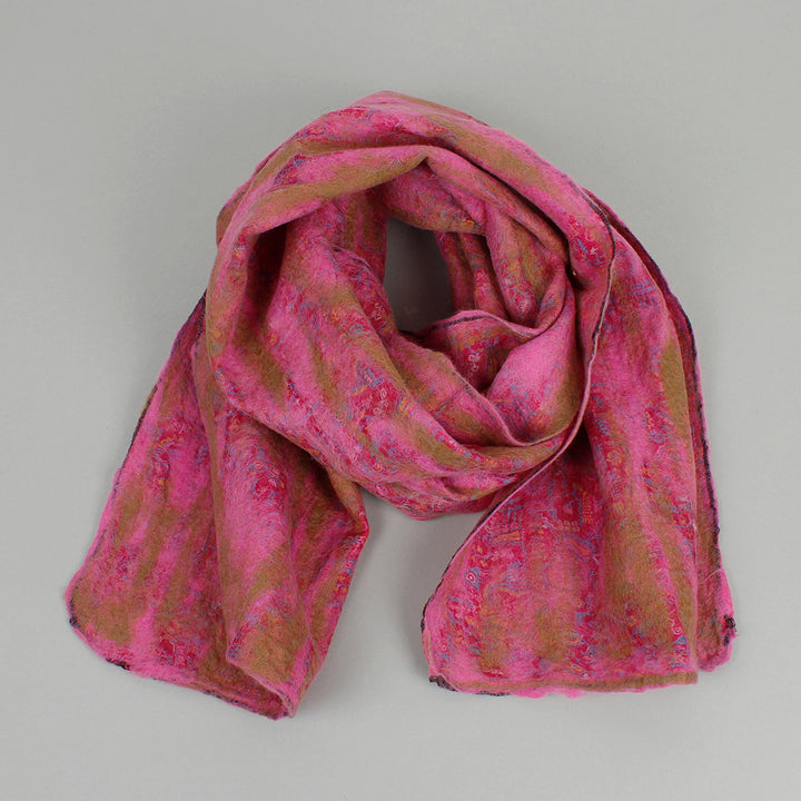 Yamala Felted Silk Scarf - Blush Pink