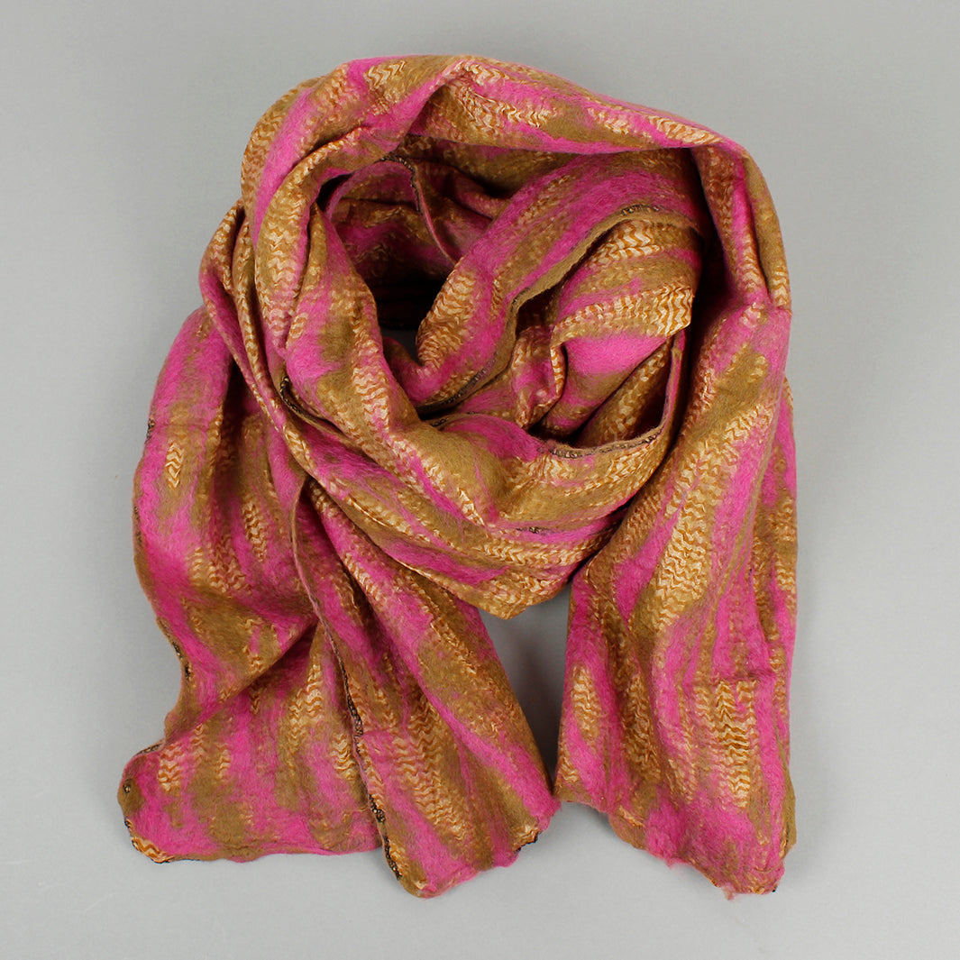 Yamala Felted Silk Scarf - Blush Pink