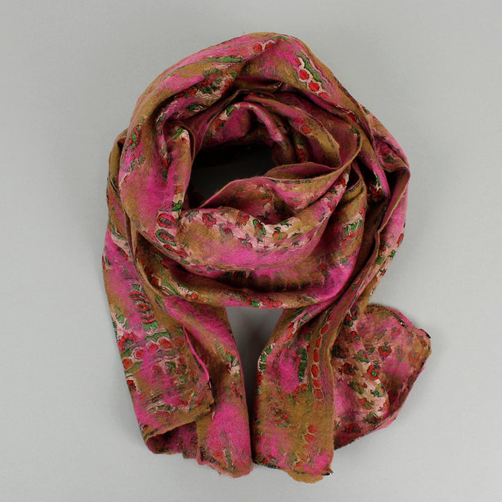 Yamala Felted Silk Scarf - Blush Pink