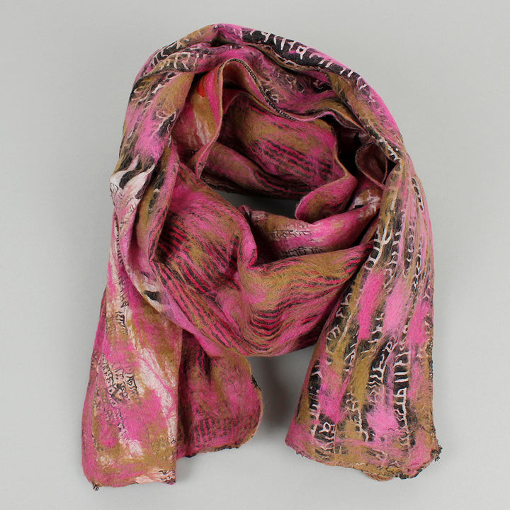 Yamala Felted Silk Scarf - Blush Pink