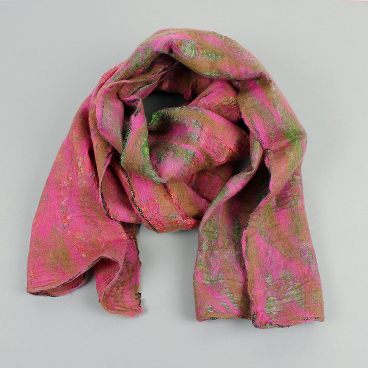 Yamala Felted Silk Scarf - Blush Pink