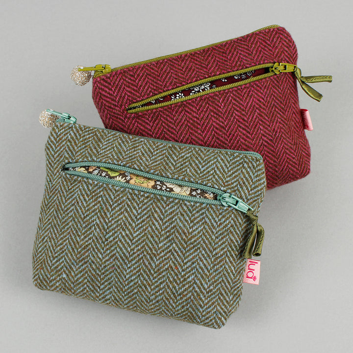 Herringbone Two Zip Purse