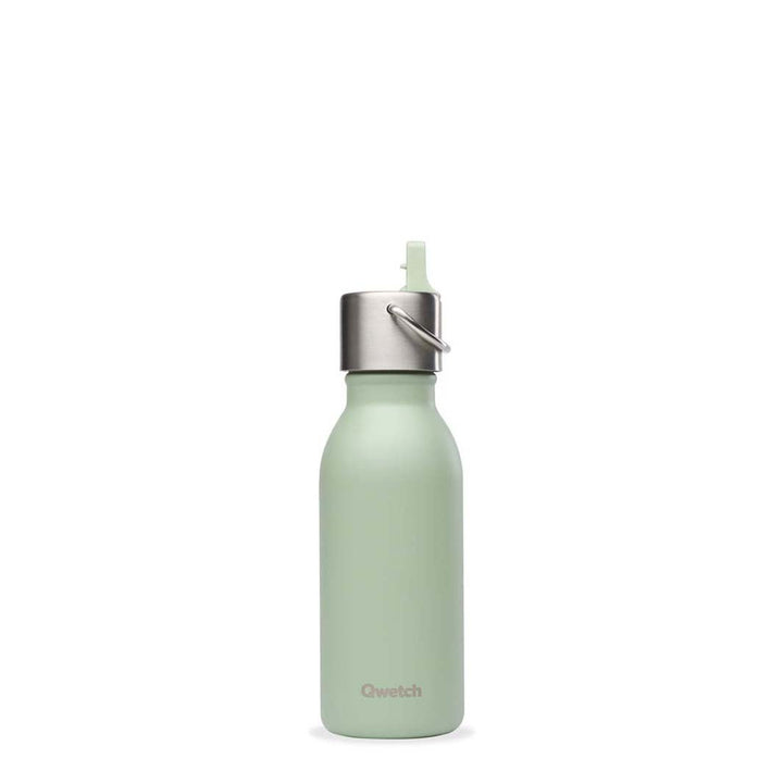 350ml 'Active' Insulated Stainless Steel Bottle with Sports Lid - Block Colours - Green Tulip