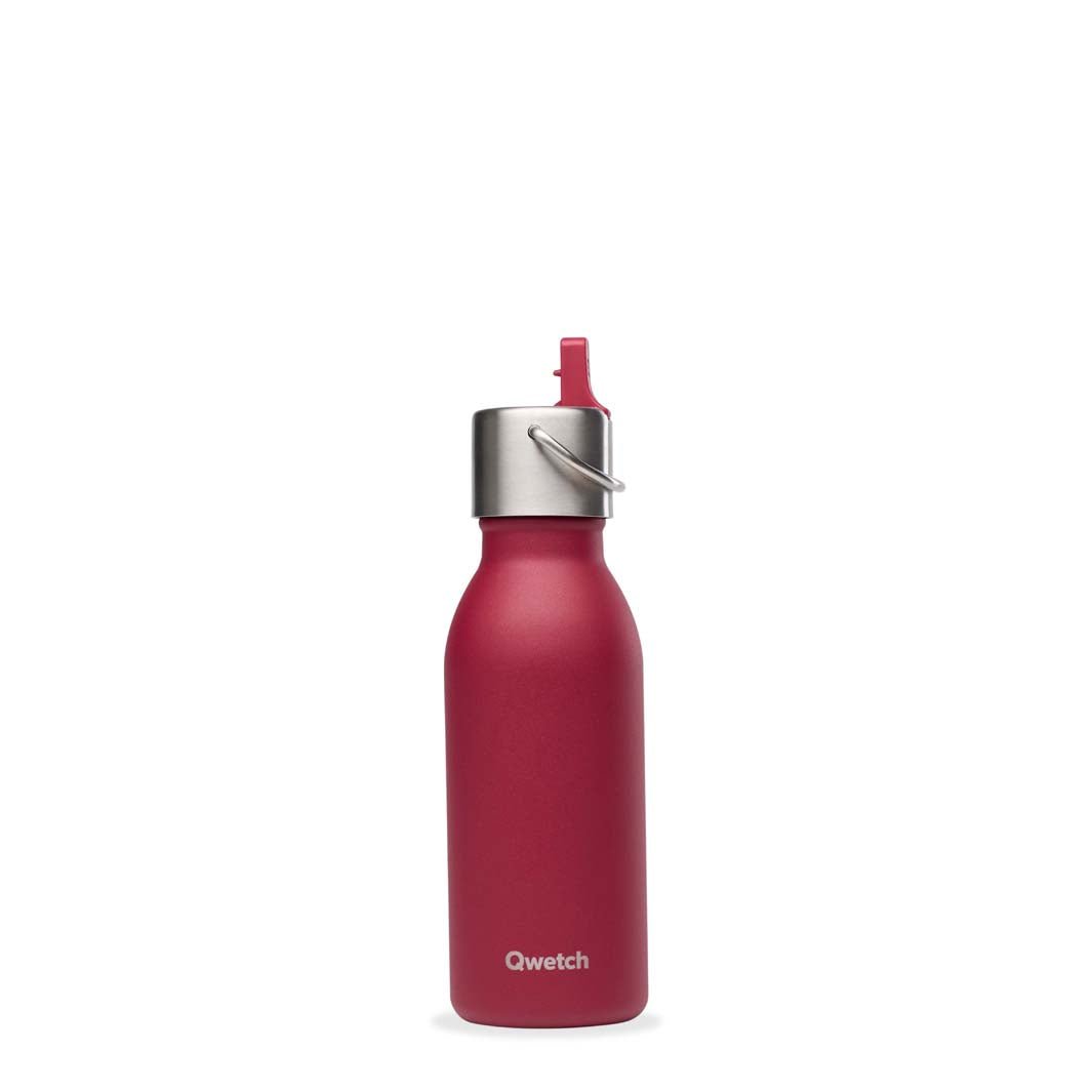 350ml 'Active' Insulated Stainless Steel Bottle with Sports Lid - Block Colours - Green Tulip