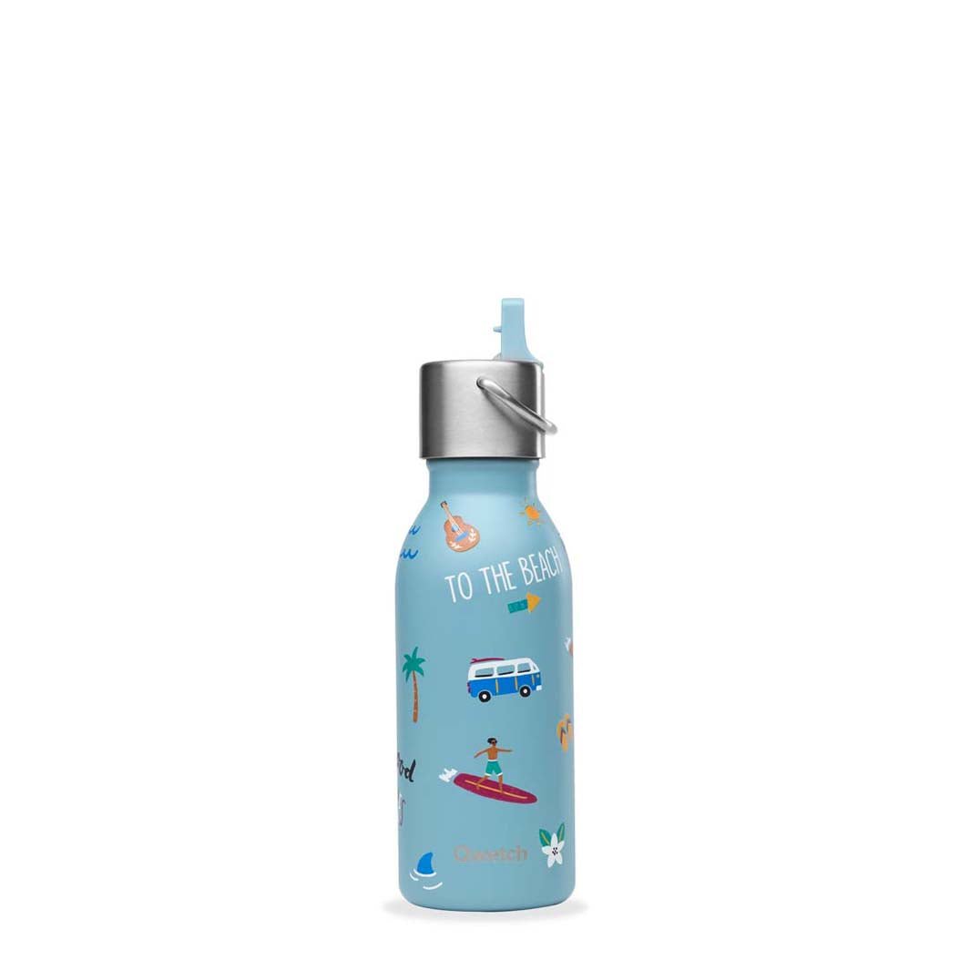 350ml Insulated Stainless Steel Kids Bottle with Sports Lid - The Honolulu Collection - Green Tulip