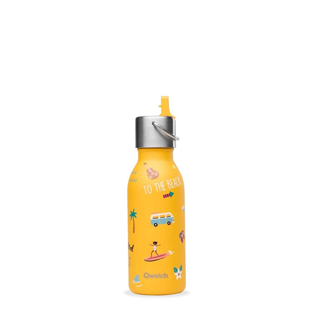 350ml Insulated Stainless Steel Kids Bottle with Sports Lid - The Honolulu Collection - Green Tulip