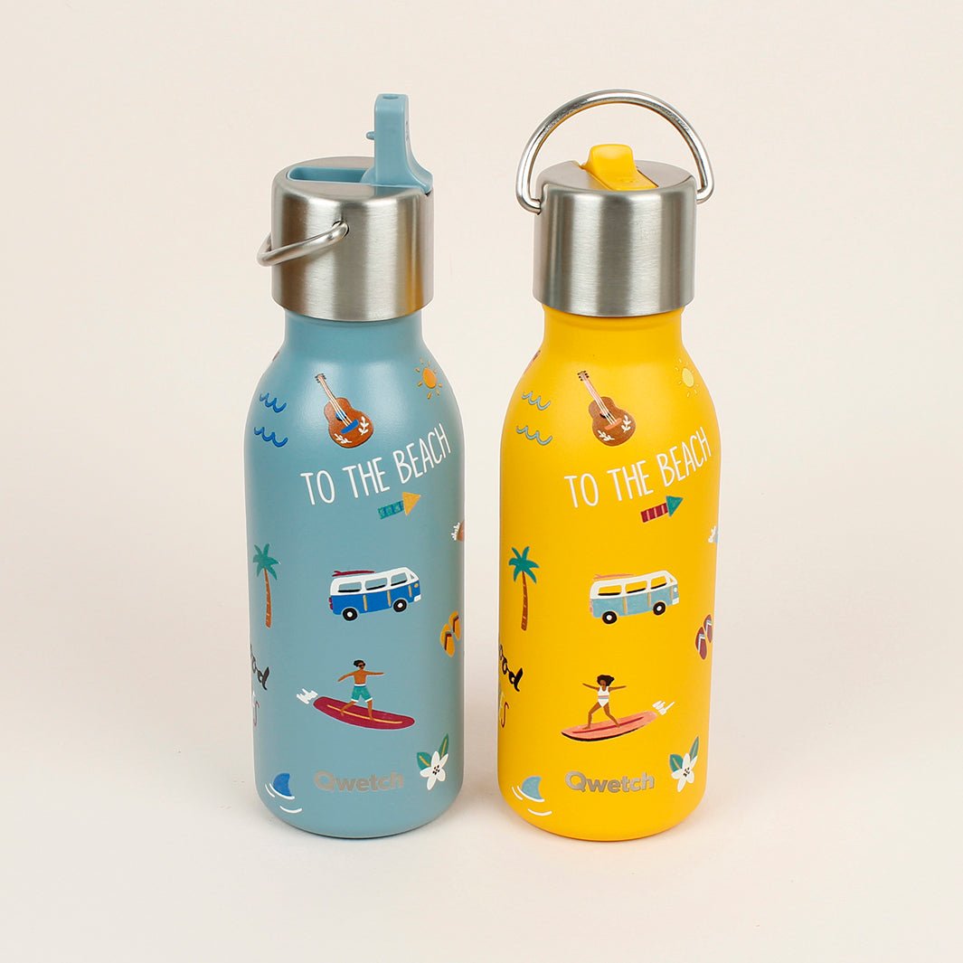 350ml Insulated Stainless Steel Kids Bottle with Sports Lid - The Honolulu Collection - Green Tulip
