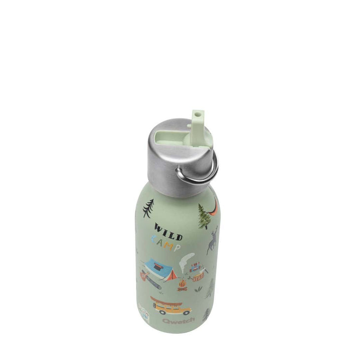 350ml Insulated Stainless Steel Kids Bottle with Sports Lid - The Yosemite Collection - Green Tulip