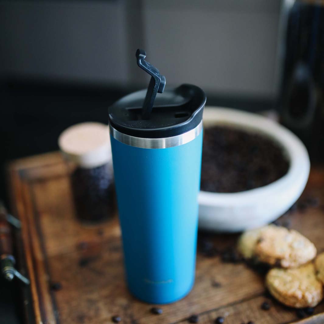 470ml Insulated Travel Cup - Green Tulip