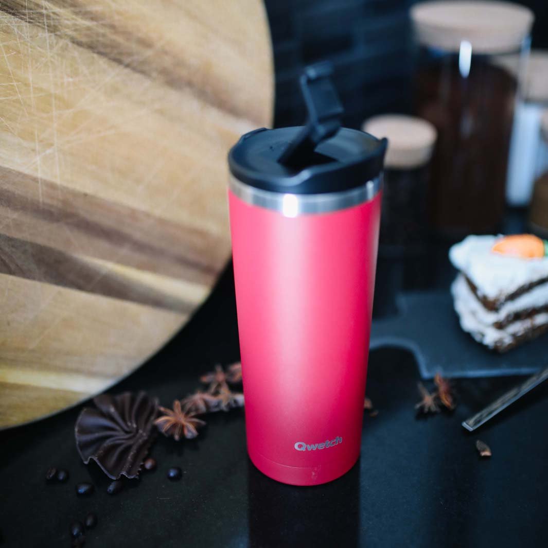 470ml Insulated Travel Cup - Green Tulip