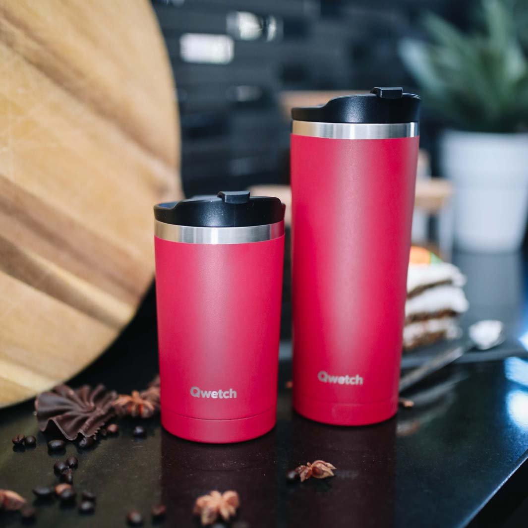 470ml Insulated Travel Cup - Green Tulip