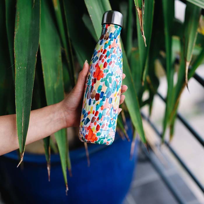 500ml Insulated Stainless Steel Bottle - The Artists' Collection - Green Tulip