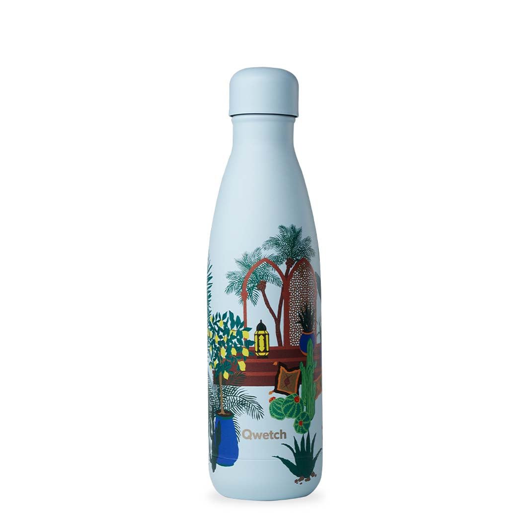 500ml Insulated Stainless Steel Bottle - The Voyage Collection - Green Tulip