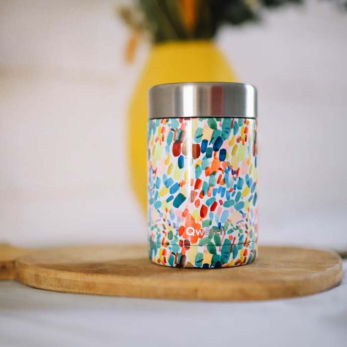 600ml Insulated Stainless Steel Food Jar - Green Tulip