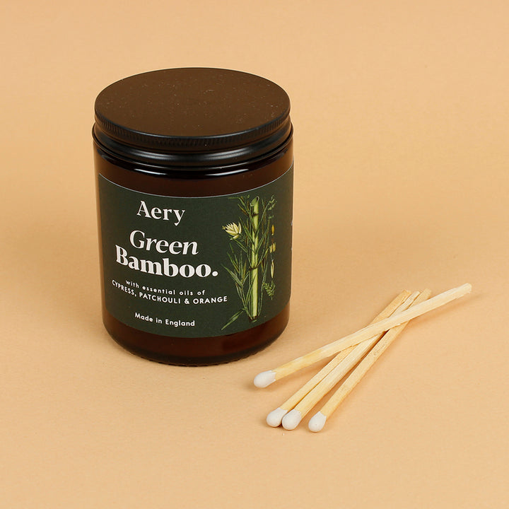 Green Bamboo Aromatherapy Jar Candle - Medium