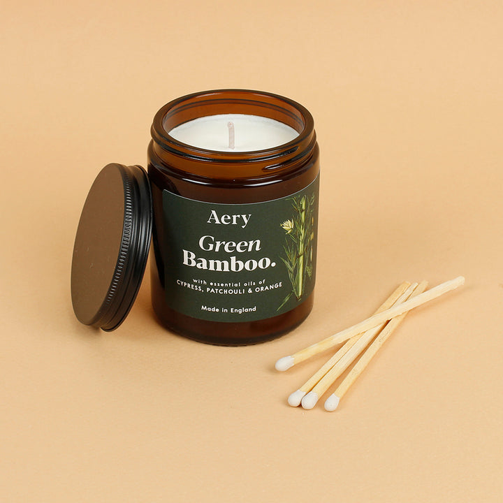 Green Bamboo Aromatherapy Jar Candle - Medium