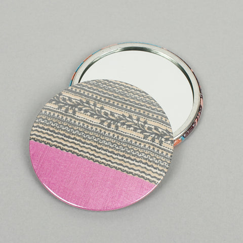 Fuli Recycled Sari Fabric Pocket Travel Mirror