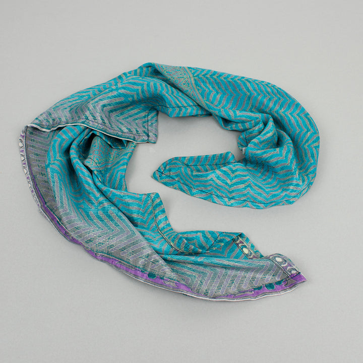 Mohini Upcycled Sari Fabric Square Head/Neck Scarf