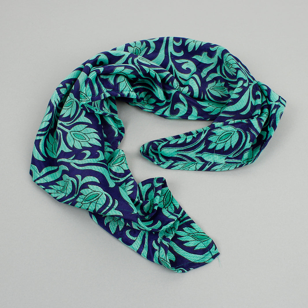 Mohini Upcycled Sari Fabric Square Head/Neck Scarf