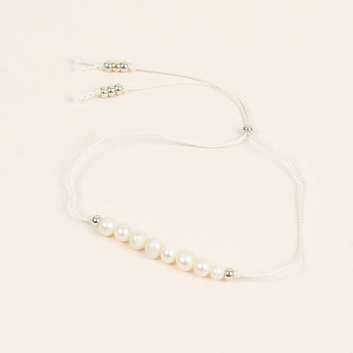 Pearl Tie-On Crystal Bracelet