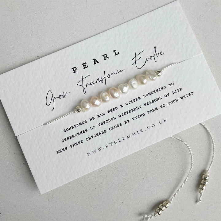 Pearl Tie-On Crystal Bracelet