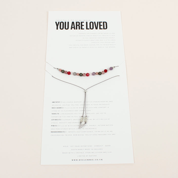 You Are Loved Crystal Recipe Bracelet