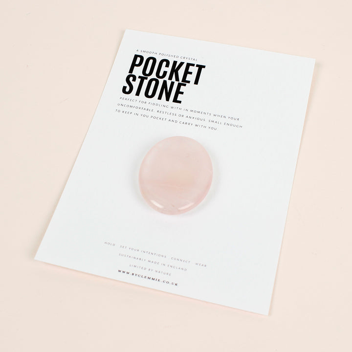 Rose Quartz Pocket Worry Stone