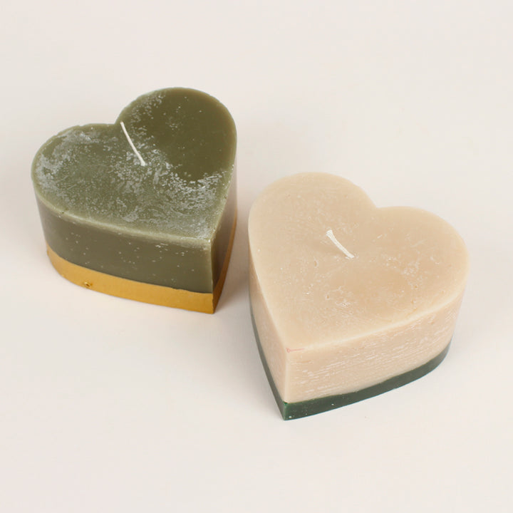 Nordic Spruce & Holly Heart Candle - Small