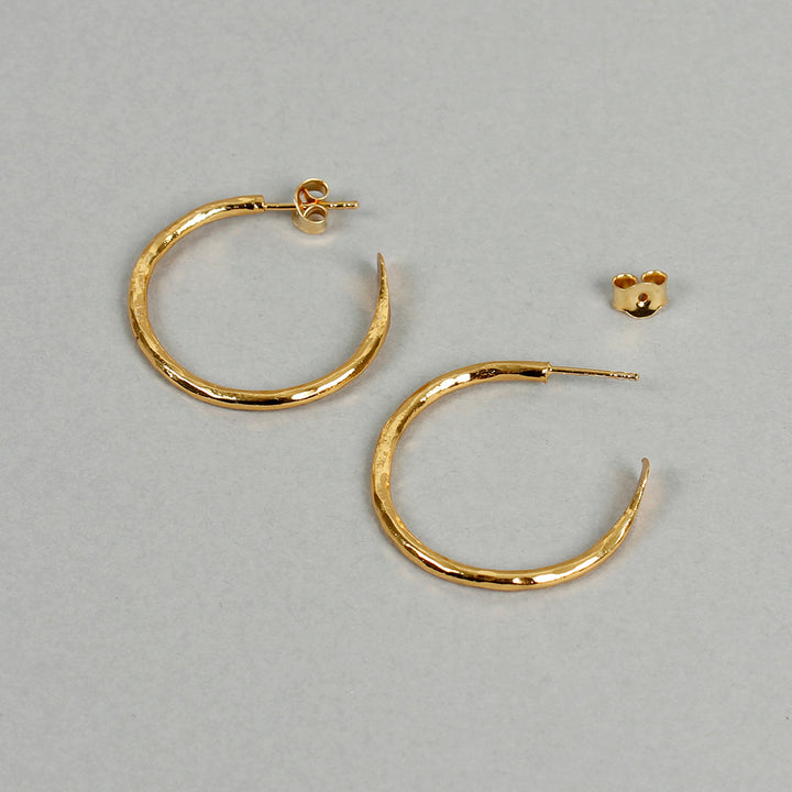 Gold Plated Hoop Earrings - Medium