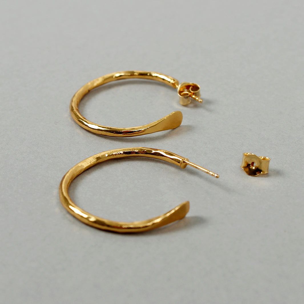 Gold Plated Hoop Earrings - Medium