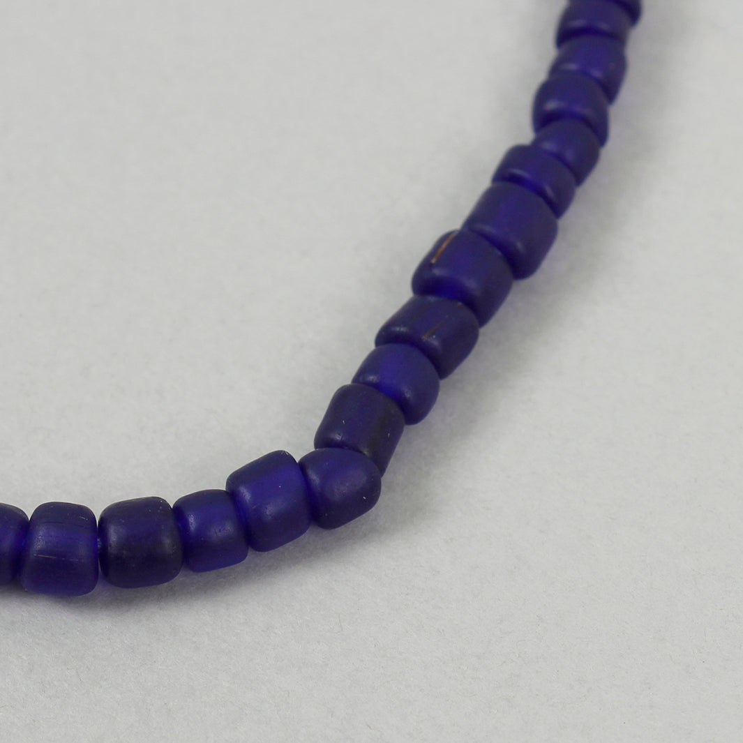 Egyptian Recycled Glass Single Necklace - Blue