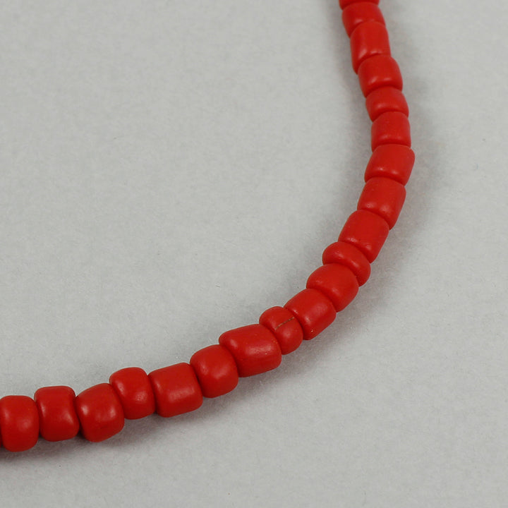 Egyptian Recycled Glass Single Necklace - Red