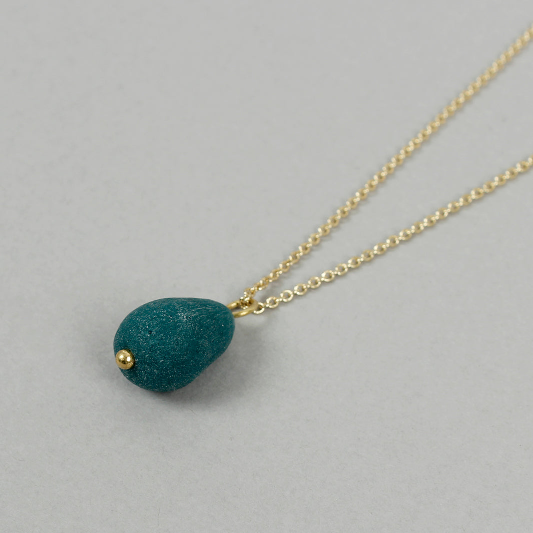 Egyptian Recycled Glass Pendant - Teal