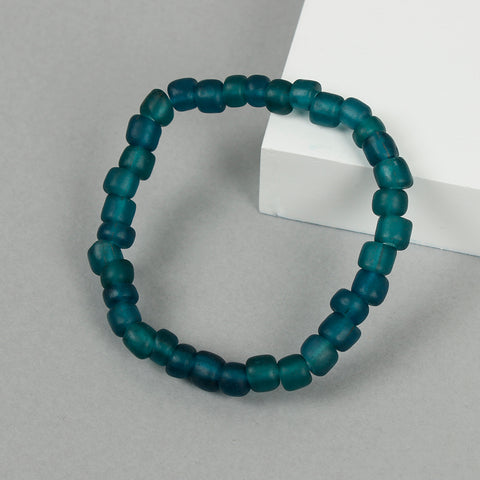 Egyptian Recycled Glass Bracelet - Teal