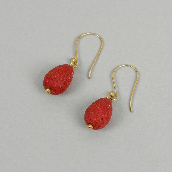 Egyptian Recycled Glass Earrings - Red