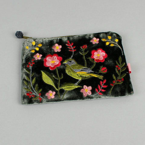 Velvet Embroidered Purse