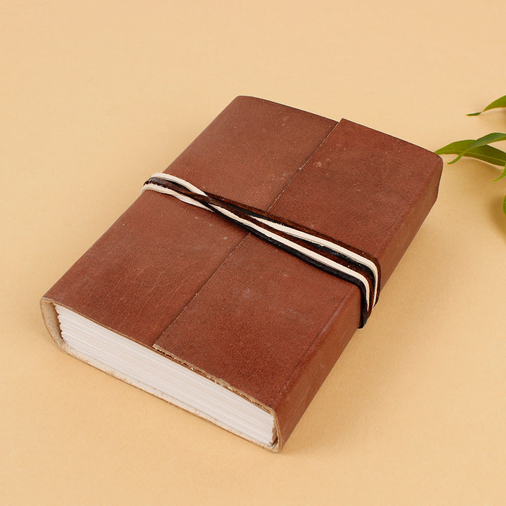 3-String Chocolate Leather Journal