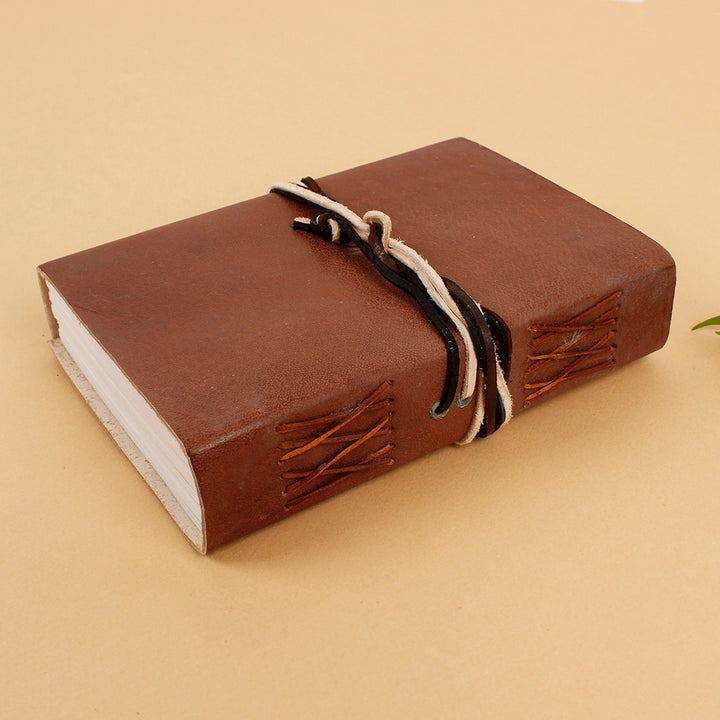 3-String Chocolate Leather Journal