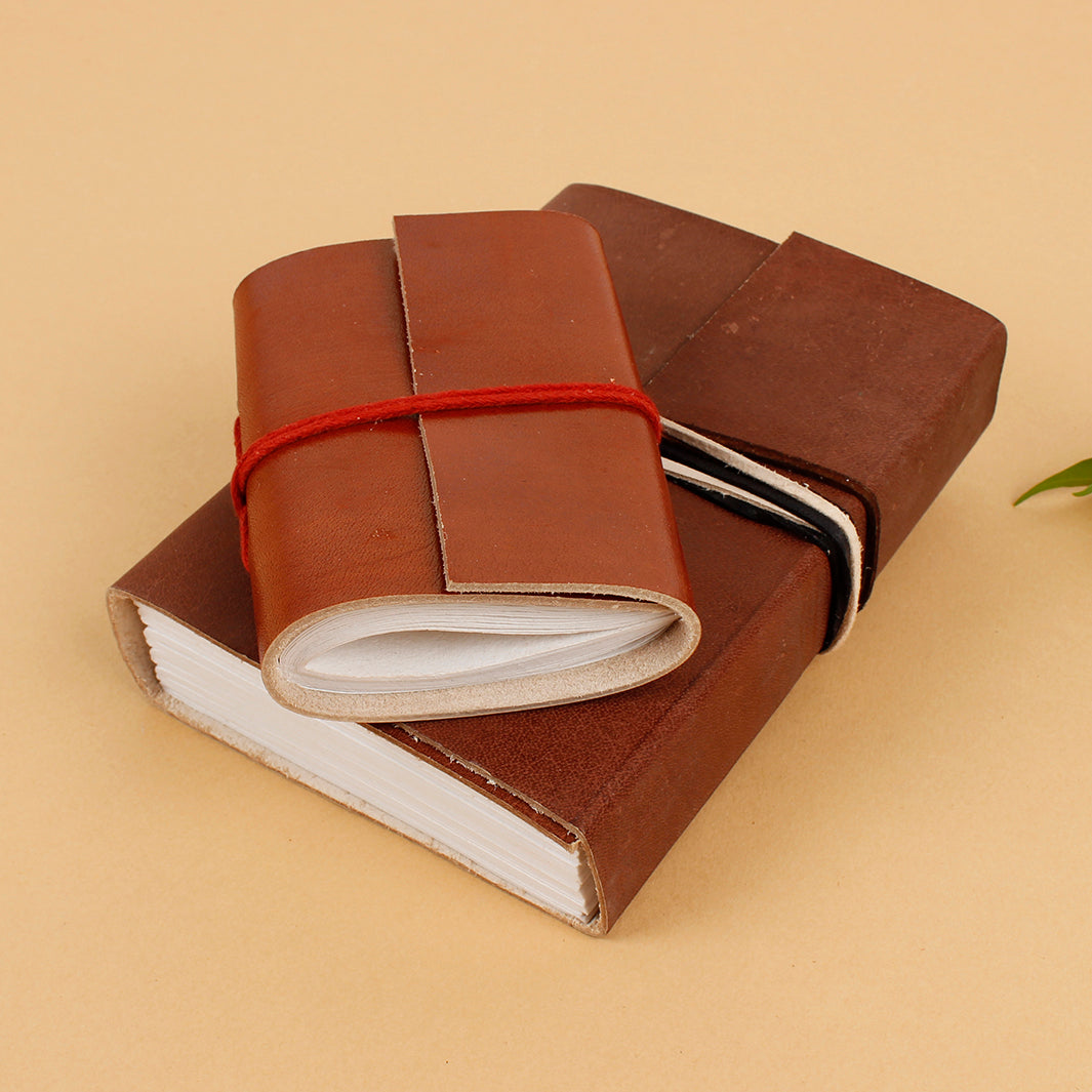 Mini Brown Leather Notebook