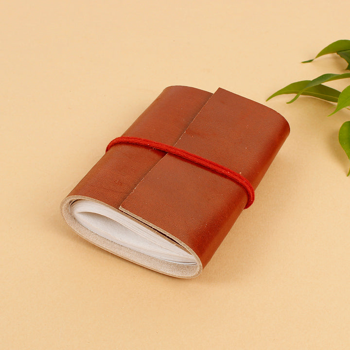 Mini Brown Leather Notebook