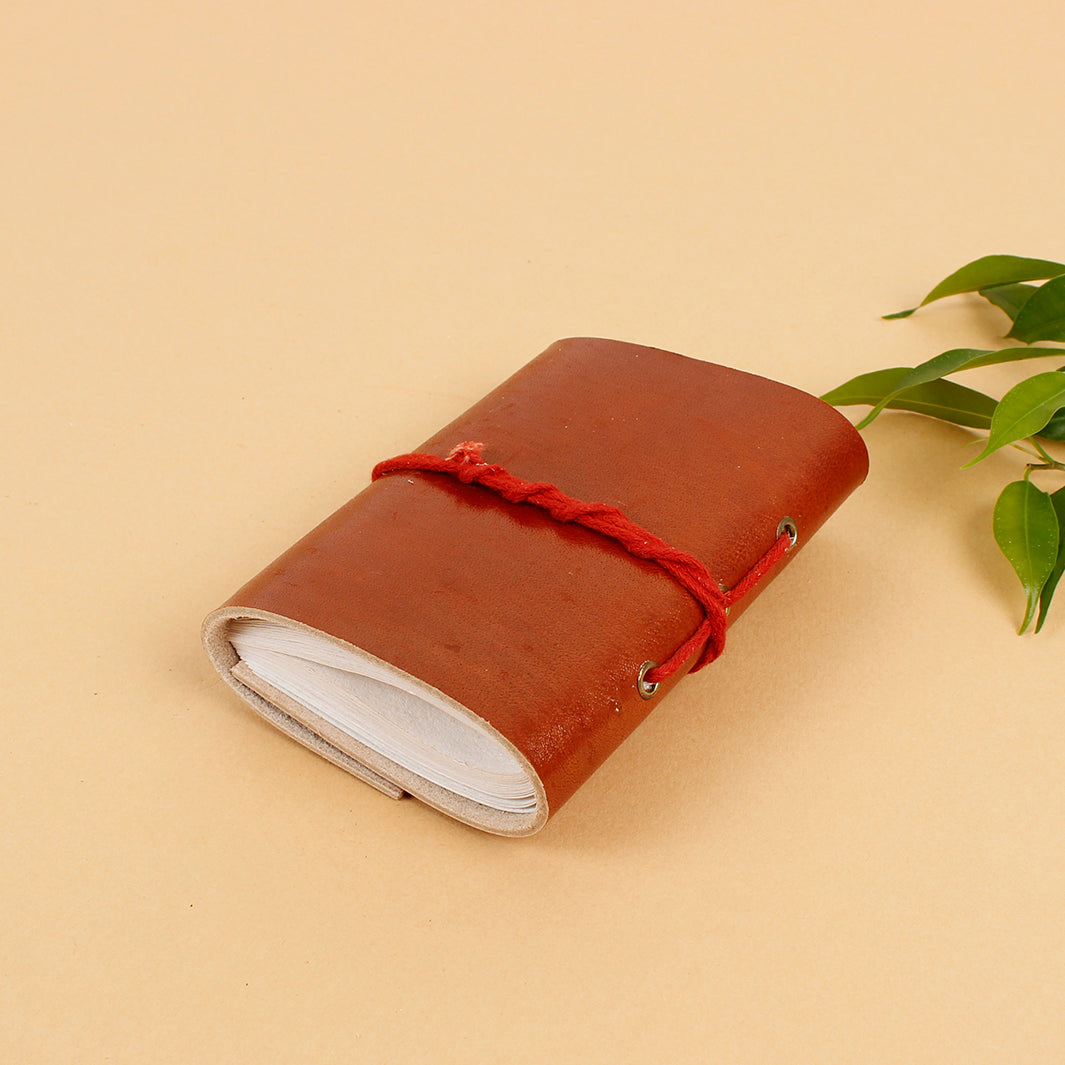 Mini Brown Leather Notebook