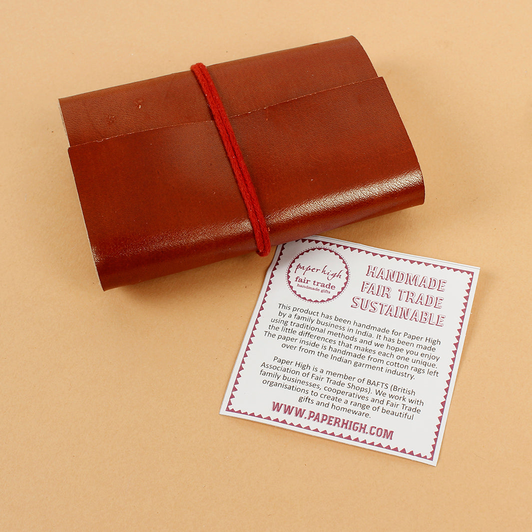 Mini Brown Leather Notebook