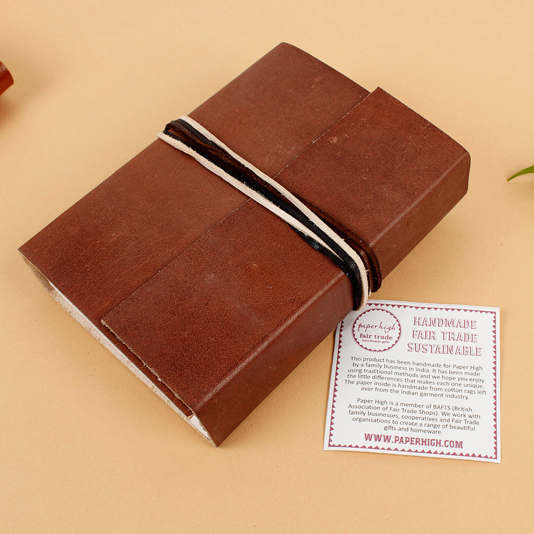 3-String Chocolate Leather Journal