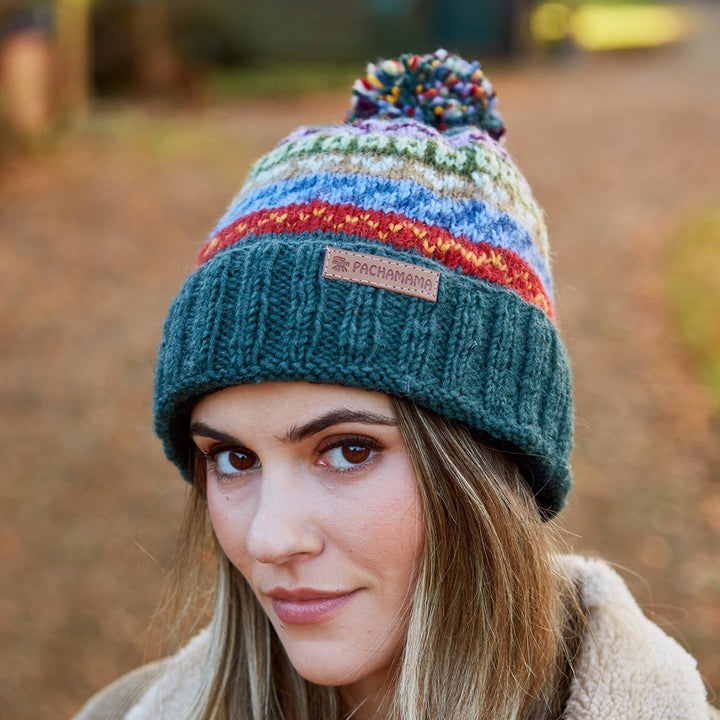 Elveden Roll Back Bobble Beanie