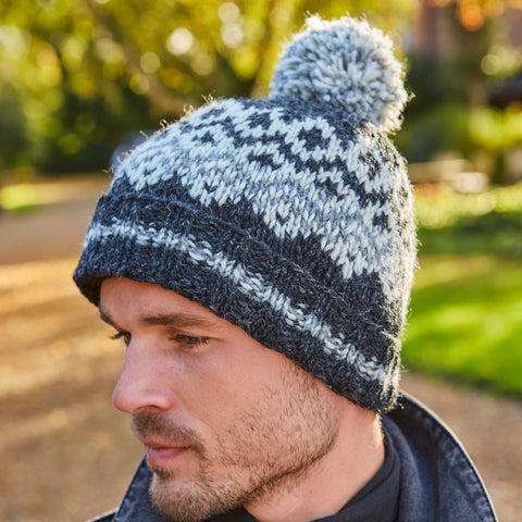 Men's Jorvik Bobble Beanie - Charcoal